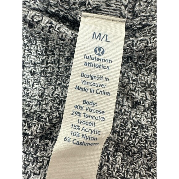 Lululemon Breeze Easy Wrap Oversized Cashmere‎ Blend Cardigan Women's Size M/L - Picture 10 of 15